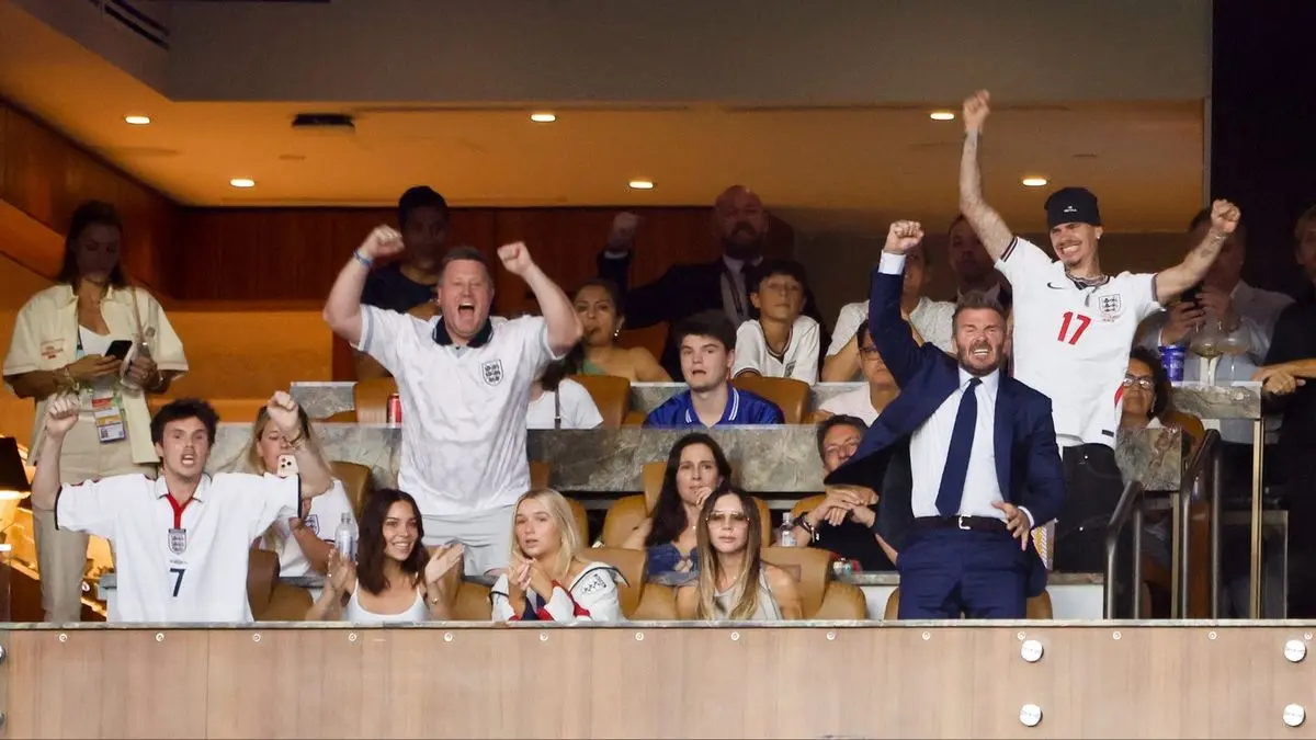 David Beckham addresses wife Victoria's England game celebration after she sparks tonnes of backlash