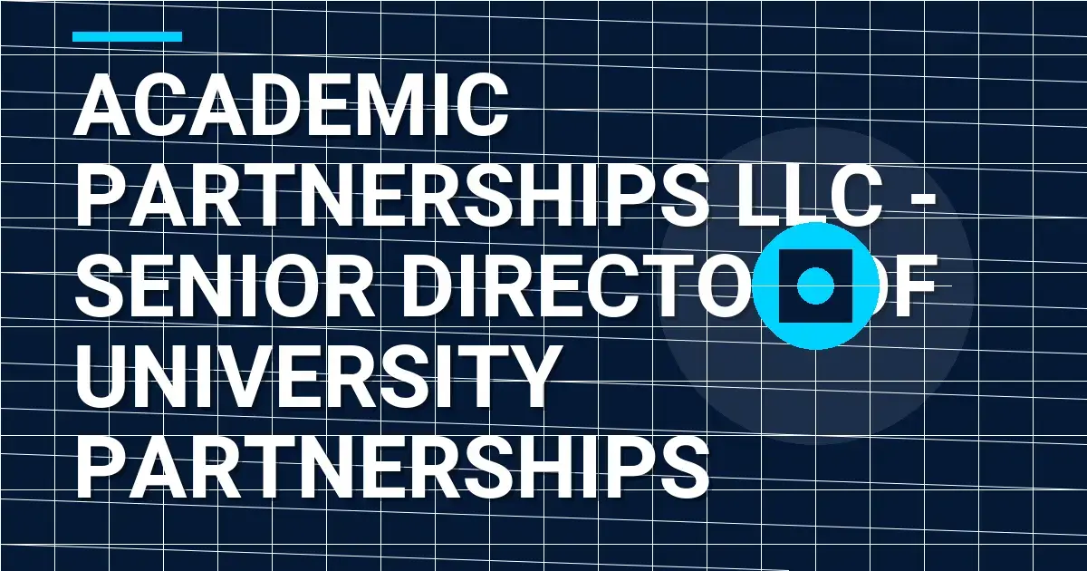 Academic Partnerships LLC - Senior Director of University Partnerships