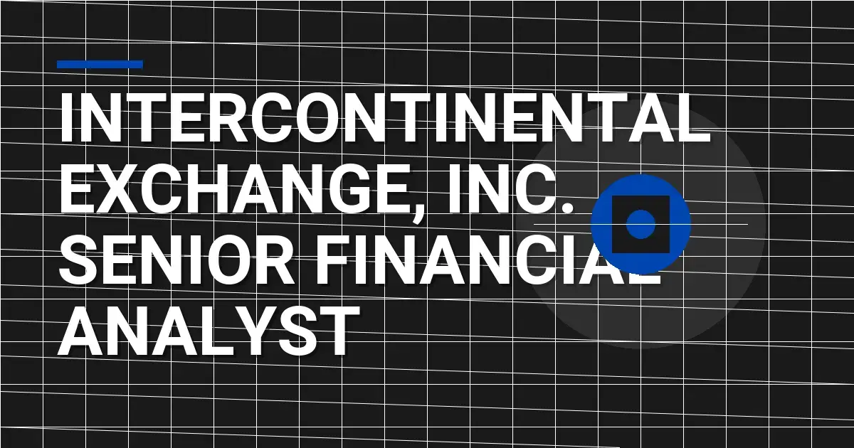 Intercontinental Exchange, Inc. Senior Financial Analyst