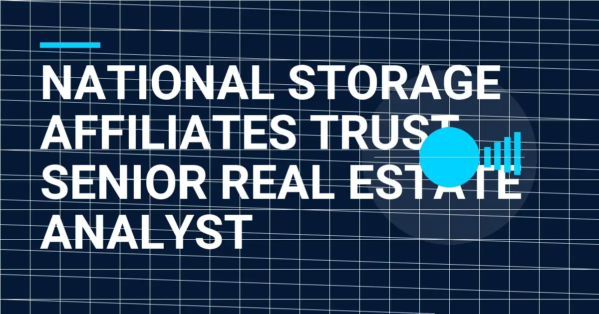 National Storage Affiliates Trust Senior Real Estate Analyst